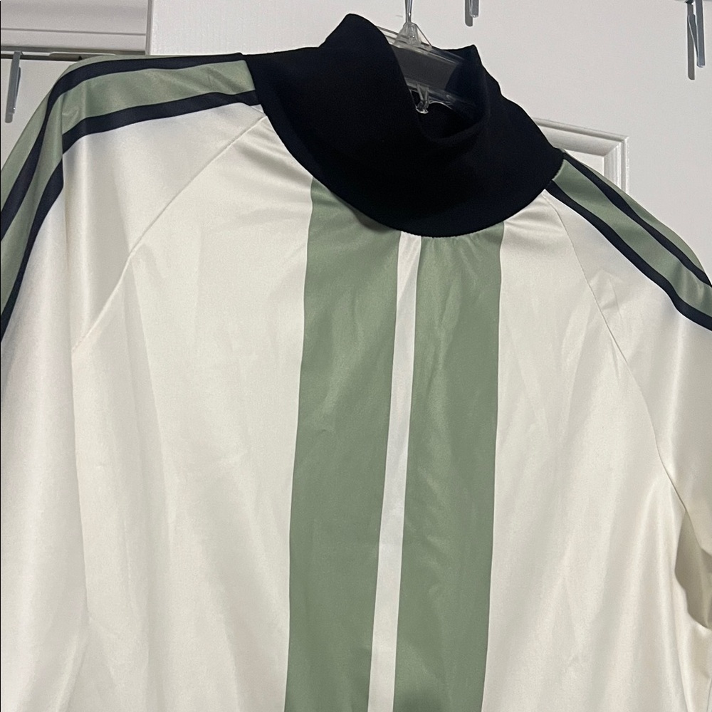 STYLEWE Black and Green Striped Blouse